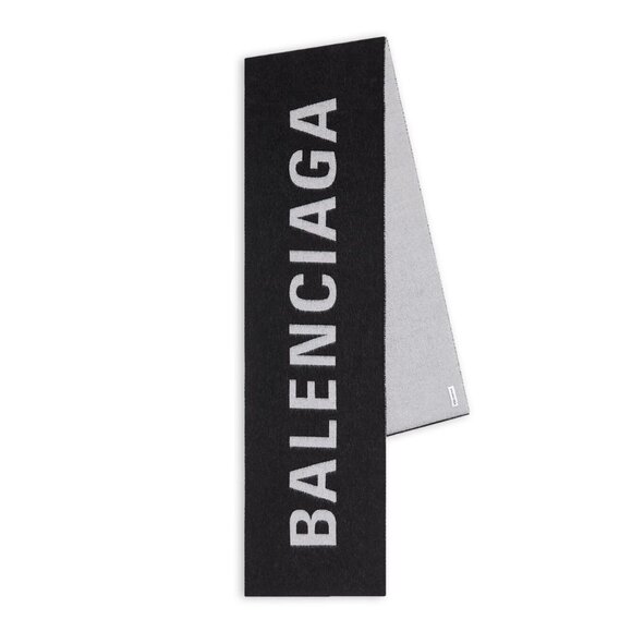 Balenciaga Reversible, Two-Tone Soft Wool Scarf - Picture 1 of 5